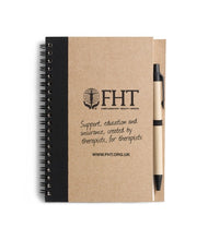 Load image into Gallery viewer, Image of FHT notebook and pen