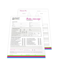 Load image into Gallery viewer, Image of FHT massage consultation forms.