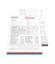 Load image into Gallery viewer, Image of FHT reflexology consultation forms.
