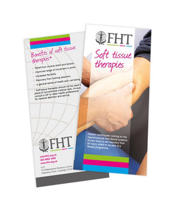 Image of FHT soft tissue therapies leaflets.
